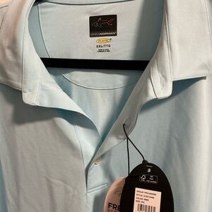 Greg Norman Collection Men's Light Blue Polo